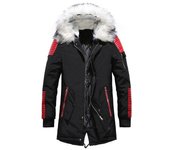 Chaquetas de plumón con capucha de invierno Abrigos largos, cálidos y gruesos 3XL