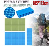 Estera de espuma ultraligera para acampar, tienda de playa plegable, almohadilla para dormir, colchón impermeable azul