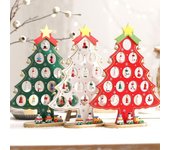 Mini adornos navideños de madera para hacer tú mismo, árboles de Navidad, decoración de mesa para el hogar, decoración de chimenea Red3