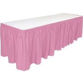 Unique Party Faldón de mesa de plástico en colores pastel One Size de rosa caliente