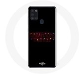 Coque pour Samsung Galaxy A21s Stranger Things Affiche Logo Joyeux noël
