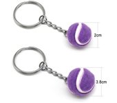 Mini llavero de pelota de tenis, accesorio de decoración, regalo para deporte 2cm verde