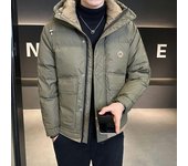 Chaqueta de plumón con capucha para hombre, chaqueta informal de invierno de marca de moda y gruesa L