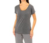 Camiseta de manga corta y cuello redondo UW0UW00103 para Mujer S gris