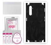 apgo Protective Skin Sticker for the back+sides compatible with Realme 6 Pro, Full Wrap Film, Foil, Vinyl - Pattern Black Camo