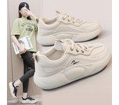 Q222 Nuevos zapatos blancos para mujer, zapatos de verano de color sólido, transpirables, con plataforma aumentada, zapatos deportivos casuales, zapatos de tabla a juego 35