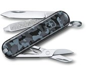 Navaja suiza pequeña VICTORINOX Classic SD Navy Camouflage Navaja multifuncional Tijeras para acampar al aire libre con destornillador de punta plana Equipada con