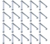 Juego de 20 rulos para permanente de raíces de cabello corto, con clips de volumen y bucle, barras para permanente de raíces, rizadores con clips, pinzas esponjosas para permanente. gris