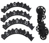 Reloj de engranajes móviles 3D, reloj de engranajes colgante grande retro, reloj mecánico giratorio con rueda de hora, arte de pared negro