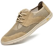 Zapatos informales de malla transpirable para hombre, mocasines de negocios de verano, zapatos cómodos para conducir, mocasines, zapatos planos para hombre 38 gris