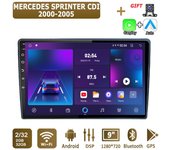 Radio con Android Carplay para Mercedes Sprinter CDI 2000-2005, reproductor multimedia, unidad principal, estéreo, navegación GPS, Bluetooth, wifi, 2+32 GB 1+16GB