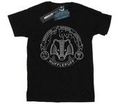 Harry Potter Girls Hufflepuff Seal Cotton T-Shirt 9-11 Years negro