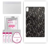 apgo Protective Skin Sticker for the back compatible with Honor ViewPad 6, Wrap Film, Foil, Vinyl - Pattern Carbon Black Pixel