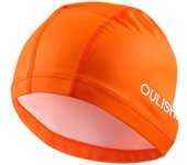 [brisand] Gorro de natación para adultos, duradero, elástico, de silicona, para piscina, playa, gorro de natación para verano One Size naranja