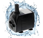 Mini bomba de agua sumergible, flujo ajustable, eléctrica, caudal máximo de 600 l/h, elevación de 3,9 pies, mini bomba portátil US plug negro