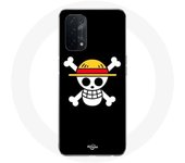 Coque Oppo A54 5G Drapeau One Piece Pirate Rap et Chapeau de Paille