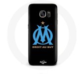 Coque pour Samsung Galaxy S6 edge Logo Olympique de Marseille Fond Noir