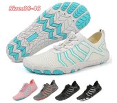 Zapatos de agua para hombres y mujeres, zapatos acuáticos de playa, sandalias de natación, drenaje, zapatos deportivos para vadear, navegación de secado rápido, pies descalzos, yoga, gimnasio, pesca, surf, zapatillas de deporte 36 blanco negro
