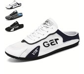 Zapatillas de verano para hombre, zapatos casuales de suela plana a la moda para hombre, zapatos de suela suave con soporte, zapatillas deportivas para hombre, zapatos de hombre 39 gris