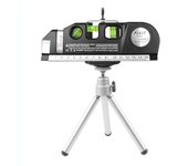 Nivel láser infrarrojo multiusos 4 en 1, cinta métrica Vertical de horizonte, regla Horizontal, nivel láser, cinta láser de línea cruzada con trípode With Tripod