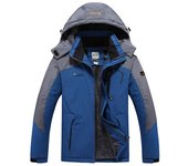 Chaqueta de invierno para hombre, además de Parka cálida de terciopelo para viento, abrigo de invierno con capucha negro de talla grande 6XL para hombre. L café