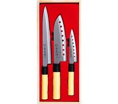 Juego Sumikama Hidemoto Cuchillo Sashimi Cuchillo Santoku Cuchillo Petty 3 piezas SP-003