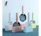 Pala para gatos, pala de plástico para arena para gatos con Base, caja de arena para gatos autolimpiante, pala, Herramientas de limpieza para inodoro de gatito, suministros para gatos Without Base