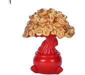 Mini árbol de la fortuna de resina, lingote dorado chino, adorno de paisaje para escritorio de oficina en casa 6#