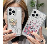 Funda transparente con flores para iPhone 13, funda para iPhone 11, 12, 13, 14 Pro Max, 7, 8 Plus, Xs Max, X, Xr, Se 2020, 2022, carcasa trasera suave de cristal For iPhone 7 Plus