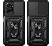 Funda protectora para lente de cámara Xiaomi Redmi Note 12 4G, a prueba de golpes, con anillo magnético For Redmi Note 12 4G negro