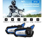 Casco Auriculares Bluetooth Moto Inalámbrico Bluetooth 5.0 Auriculares de Música Llamada Manos Libres Impermeable con Luces Auriculares Moto Batería de 1000MAh BT31 1 PCS