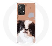 Coque pour Samsung Galaxy A52 Épagneul japonais Noir et Blanc Race de chiens