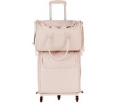 Bolsa de viaje para mascotas, portátil, multifuncional, transpirable, para viajes al aire libre, color rosa Trolley Bag gris