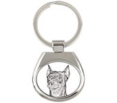German Pinscher - keychain with a dog, keychain with a print, personalized pendant from the Art-Dog brand plata