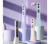 Instrumento portátil de medición de altura por ultrasonido con pantalla LCD, dispositivo de medición de altura infrarrojo inalámbrico para niños y adultos. color rosa