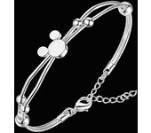 Nuevas pulseras de plata 925 para mujeres Brazalete fino de dama joyería ajustable moda fiesta de bodas regalo plata
