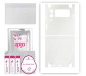 apgo Protective Skin Sticker for the back+sides compatible with Samsung Galaxy Z Flip 3, Full Wrap Film, Foil, Vinyl - Pattern Matte Transparent