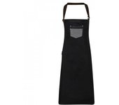 Premier Delantal con pechera de división One Size negro/denim