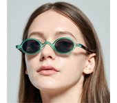 Gafas de sol pequeñas con montura redonda para hombre y mujer, lentes de sol Retro circulares divertidas de Hip Hop, para fiesta y playa, gafas de moda Uv400 negras