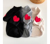 Suéter de peluche de otoño e invierno para mascotas, perros y gatos, abrigo de base sólido, ropa para perros pequeños, ropa cálida y gruesa para Yorkshire, ropa para cachorros S