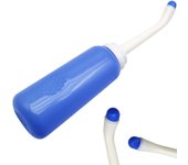 Inodoro portátil con agua tibia para lavarse las manos, práctico inodoro de gran capacidad de 400 ml, ligero y resistente al agua, para viajes, enfermería azul