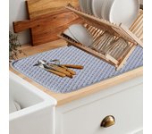 Escurridor de microfibra de secado rápido para cocina: tapete absorbente para encimeras y vajilla 30x40 cm azul