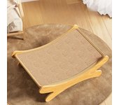 Rascador de sisal para gatos, 2 en 1, de madera, resistente a arañazos y al desgaste, juguete para gatos, suministros para mascotas.