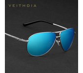 VEITHDIA Gafas de sol para hombre Espejo polarizado UV400 Lentes Accesorios para gafas Gafas de sol para hombres y mujeres gris negro