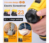 Destornillador de litio de 18V, Kit de herramientas de reparación multifuncional de torsión de 55Nm, destornillador eléctrico para host varios colores