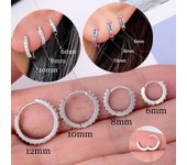 Pendientes de aro de arcoíris Little Huggies para niña, anillos pequeños de acero inoxidable, Piercing de hélice pequeña para cartílago, aros circulares para hombre, 2 uds.