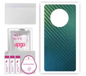 apgo Protective Skin Sticker for the back compatible with Huawei Mate 40 Pro 4G, Wrap Film, Foil, Vinyl - Pattern Carbon Chameleon CAKA1