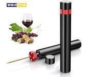 Abridor de botellas de vino con bomba de aire, sacacorchos portátil seguro con Pin de acero inoxidable, sacacorchos a presión de aire, herramientas de cocina, accesorios de barra rojo