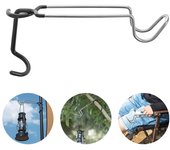 Gancho de luz de Camping de acero inoxidable portátil antideslizante equipo de Camping al aire libre tienda de campaña colgador de lámpara para plata
