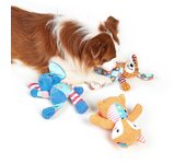 Juguetes de peluche para perros, forma de animales, resistentes a las mordeduras, juguetes chirriantes, juguetes de pana para perros pequeños y grandes, accesorios de entrenamiento para cachorros y mascotas